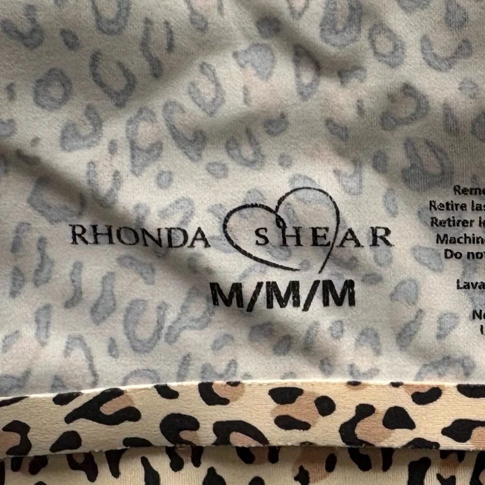 Rhonda Shear Floral and Leopard Print Body Bras - Black and Tan - Picture 3 of 3